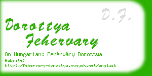 dorottya fehervary business card